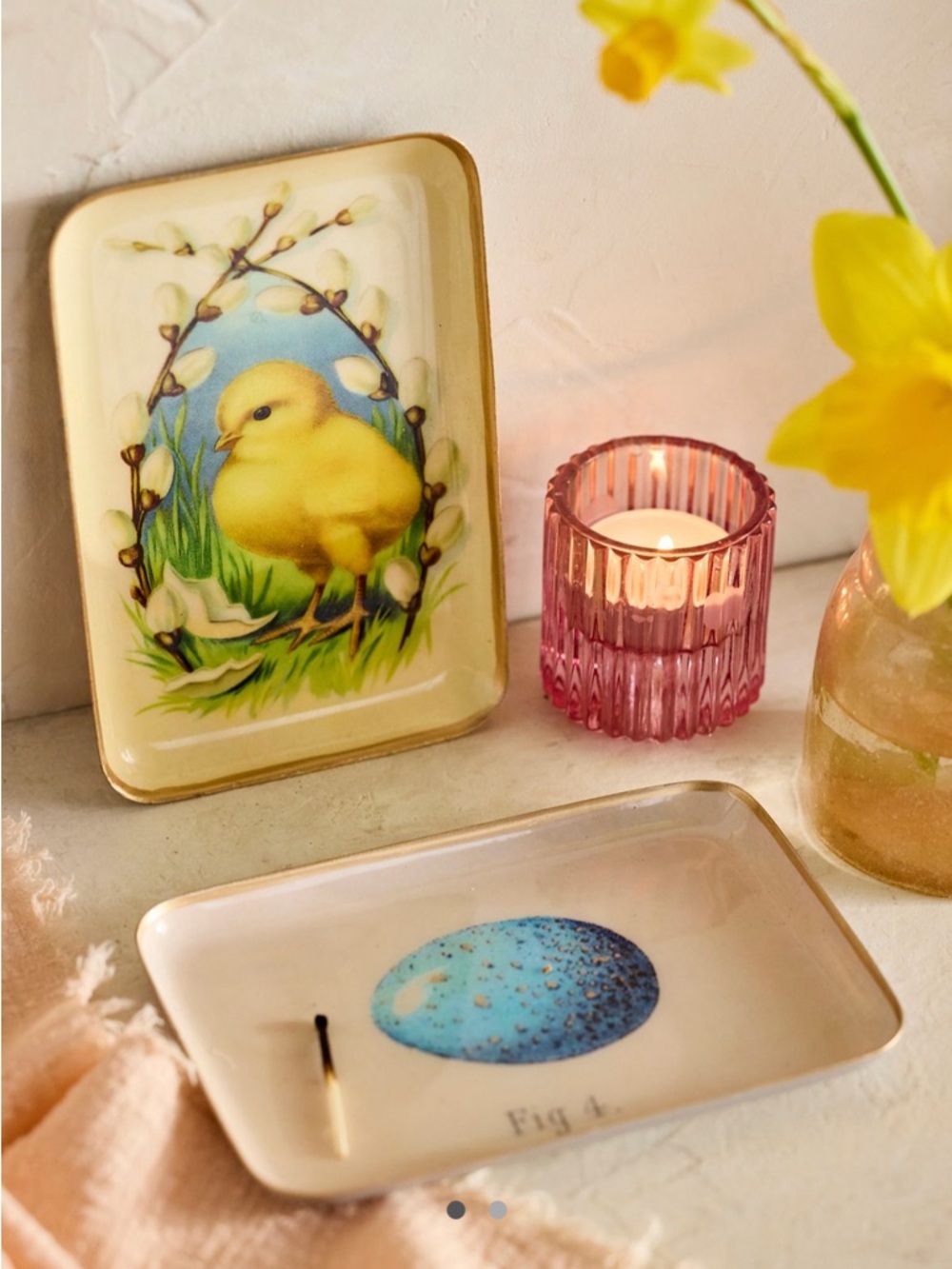 NWT Set of TWO Printed Archival Trays